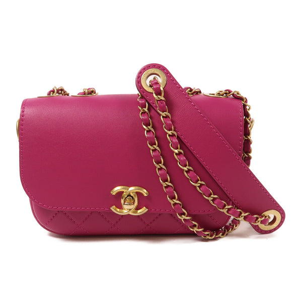 CHANEL CC GHW Chain Shoulder Bag Calfskin Leather v5