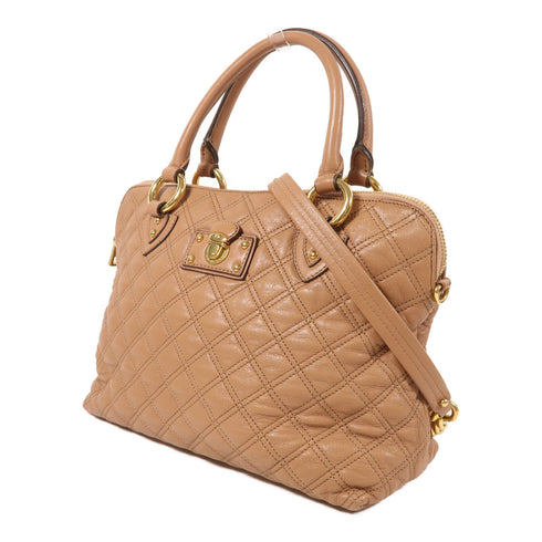 MARC JACOBS GHW 2 Way Shoulder Bag Calfskin Leather Pink