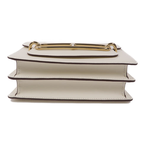 HERMES GHW Mini Roulis Shoulder Bag Veau Swift Leather Nata