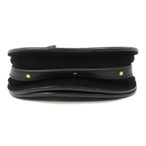 Chloe GHW Small Nile Bracelet Bag 2 Way Shoulder Bag Calfskin Leather Black