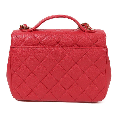 CHANEL CC GHW Business Affinity 2 Way Chain Shoulder Bag Calfskin Leather