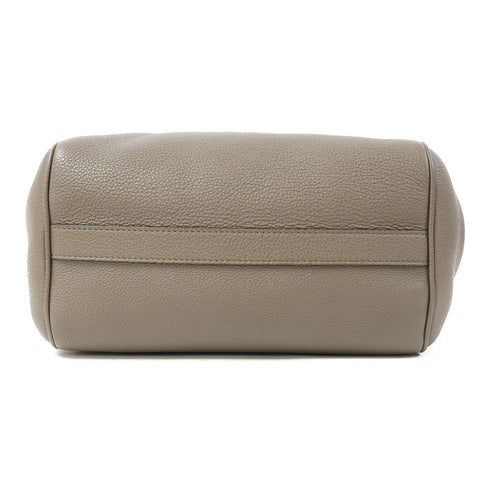 CELINE GHW 2 Way Shoulder Bag 194073CR7 Calfskin Leather Gray Taupe