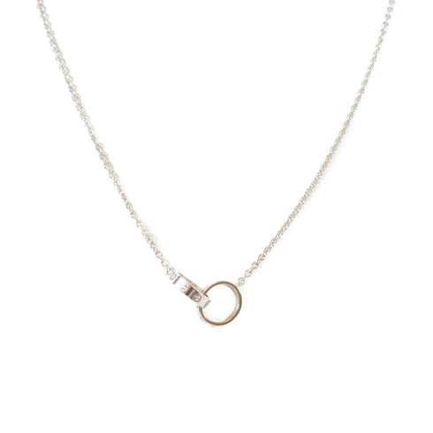 CARTIER Baby Love Necklace 18K White Gold #42cm