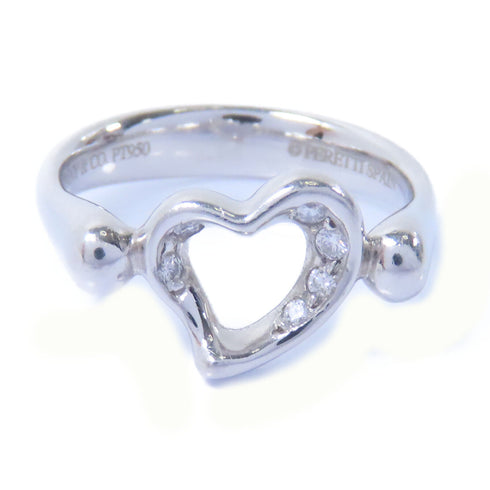 TIFFANY&CO Open Heart Ring PT950 Platinum US#4.25
