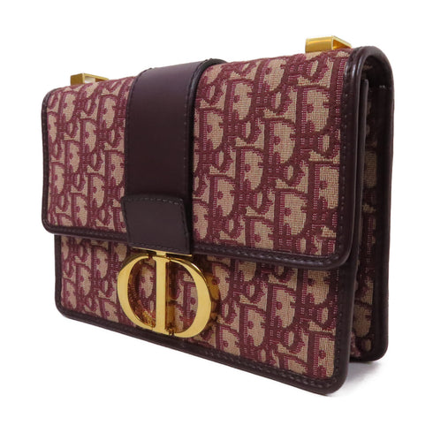 Christian Dior CD GHW Montaigne Shoulder Bag M92034TZQ Canvas Red