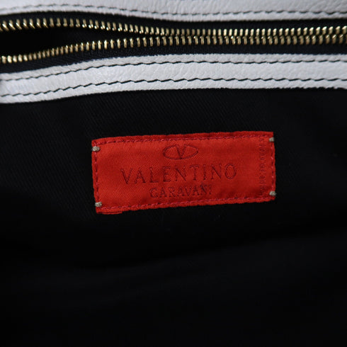 Valentino GHW Handbag Calfskin Leather White