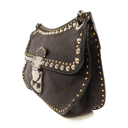 MIU MIU SHW Chain Shoulder Bag Calfskin Leather