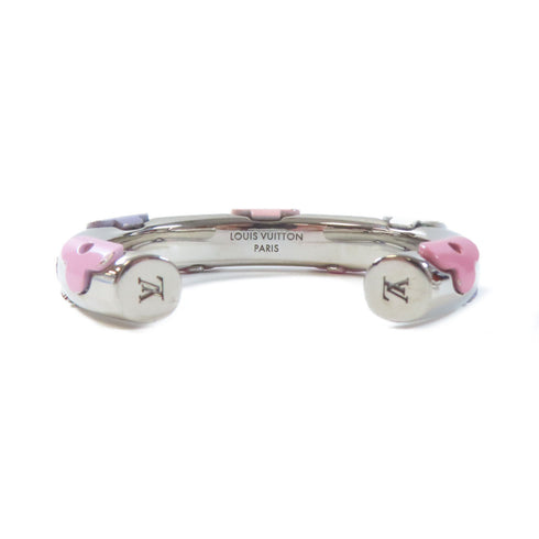 LOUIS VUITTON LV Resin Daily Monogram Bracelet H64405 Metal Silver Pink