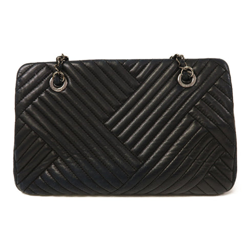 CHANEL CC SHW Chain Shoulder Bag Calfskin Leather v3