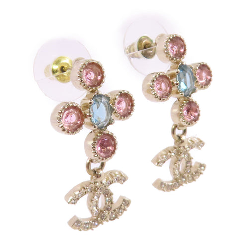 CHANEL CC GHW CC Earrings C21 Metal Rhinestone