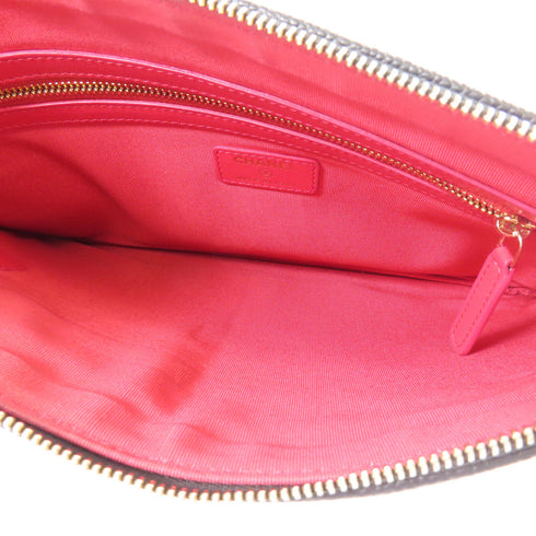 CHANEL CC GHW Pouch Calfskin Leather