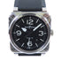 Bell & Ross Automatic Watch Rubber Belt Stainless Steel BR03-92-S Black