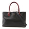 CHANEL CC SHW 2 Way Shoulder Bag Handbag Calfskin Black Red