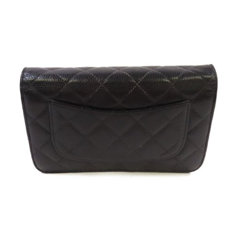 CHANEL Quilted GHW CC WOC Wallet On Chain Shoulder Bag Caviar Leather AP0250