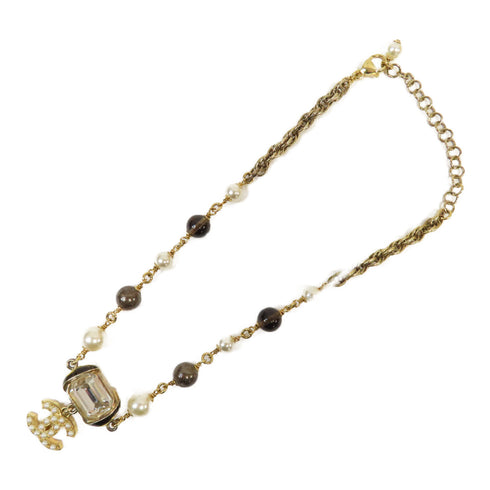 CHANEL CC Necklace C22A Metal PVC Gold Color