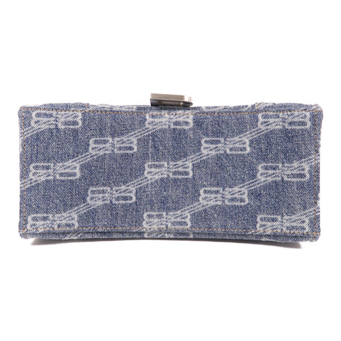BALENCIAGA SHW Hourglass XS 2 Way Bag Denim Blue