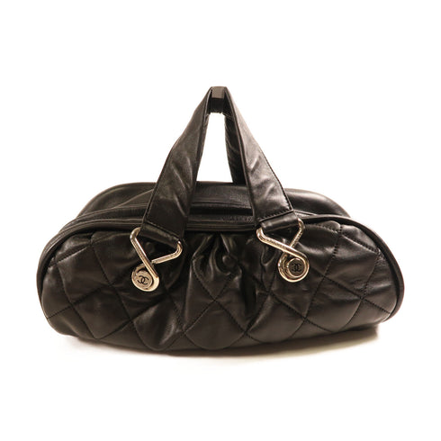 CHANEL CC SHW Shoulder Bag Lambskin Leather