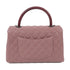 CHANEL Pink Pink Diamond-grained cowhide leather/lizard leather Coco Handle ...