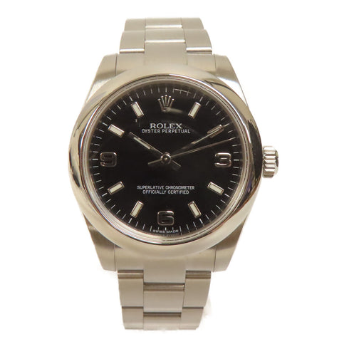 ROLEX Oyster Perpetual 31mm Automatic Watch 177200 Stainless Steel Black v1
