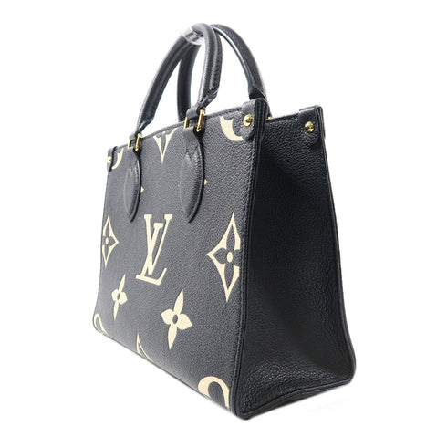 LOUIS VUITTON LV On The Go PM 2 Way Bag M45659 Monogram Empreinte Black/Beige