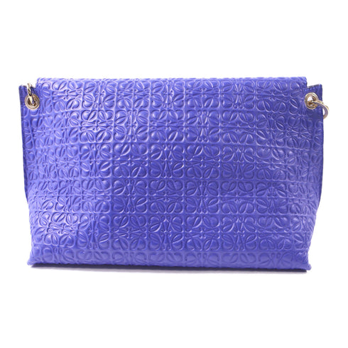 LOEWE GHW Shoulder Bag 531611 Calfskin Leather Blue