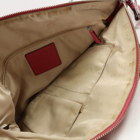 COACH 2 Way Shoulder Bag Calfskin Leather