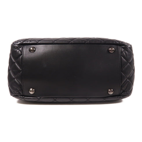 CHANEL CC Chain Shoulder Bag Lambskin Leather Black v1