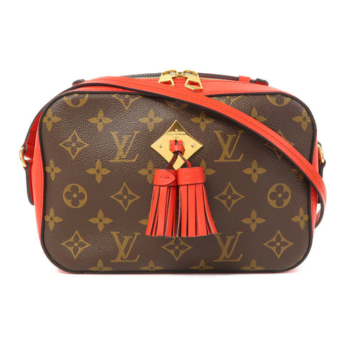 LOUIS VUITTON LV GHW Saintonge Shoulder Bag M43556 Monogram Brown/Red