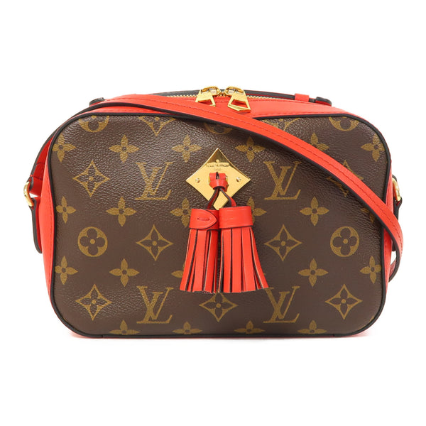 LOUIS VUITTON LV GHW Saintonge Shoulder Bag M43556 Monogram Brown/Red