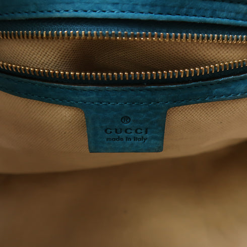 GUCCI GG GHW Boston Bag 2Way Shoulder Hand Bag 247205 Canvas Blue