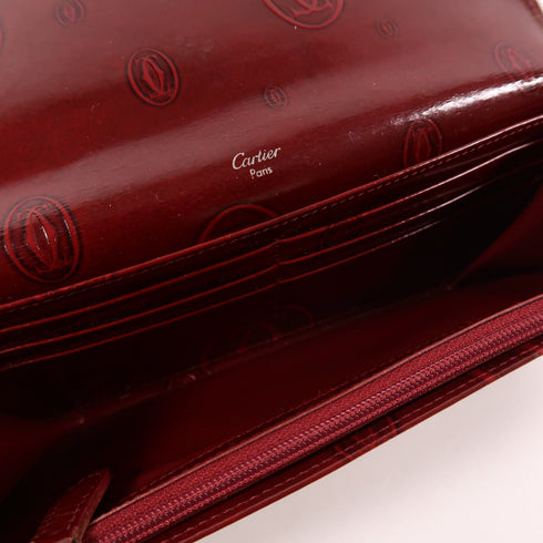 CARTIER SHW Long Wallet L3001281 Patent Leather Rouge