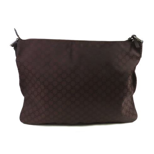 GUCCI GG SHW Shoulder Bag Crossbody GG Nylon Canva 190628 Brown
