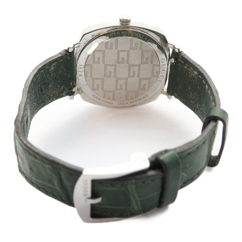 GUCCI GG Quartz Watch 157.4 Stainless Steel Silver