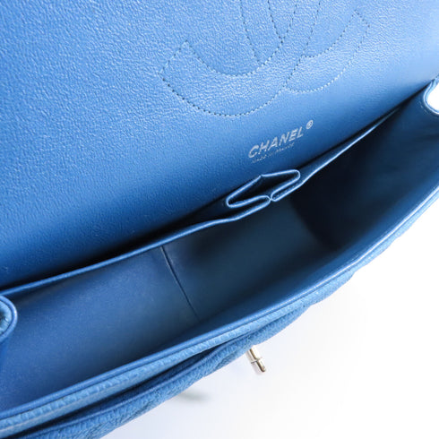 CHANEL Quilted CC SHW Classic Jumbo Chain Shoulder Bag Caviar Leather