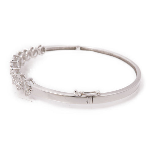 JEWELRY 1.486ct Diamond Bangle 18K White Gold