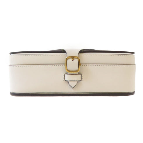 BURBERRY GHW Shoulder Bag Calfskin Leather White