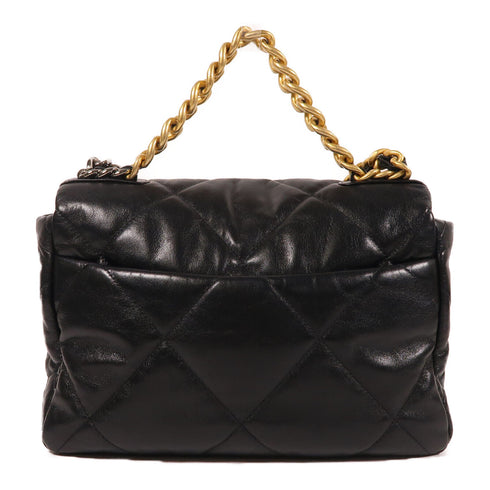CHANEL CC Chanel 19 2 Way Chain Shoulder Bag AS1161 Calfskin Leather Black