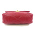 CHANEL Quilted CC GHW C19 Chain Shoulder Bag Lambskin Leather Red