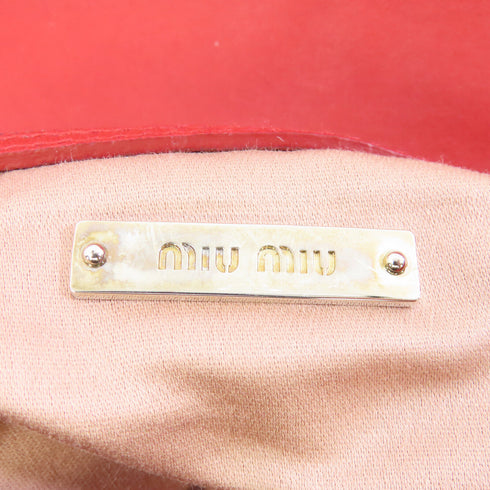 Miu Miu SHW Shoulder Bag Lambskin Leather Red