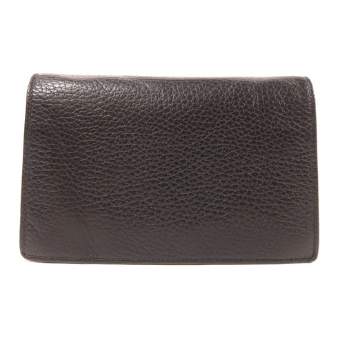 GUCCI GG SHW Dionysus Super Mini Chain Shoulder Bag Leather Black