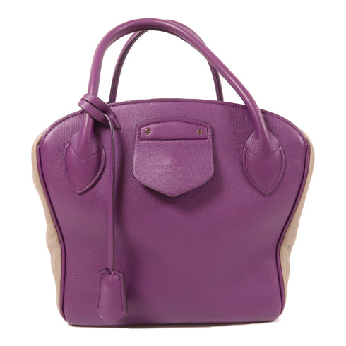 LOUIS VUITTON LV SHW Milaris Hand Bag Leather Purple/Grey