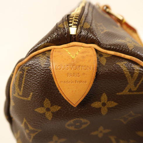 LOUIS VUITTON LV GHW Speedy 30 Handbag Boston Bag M41526 Monogram Brown v5