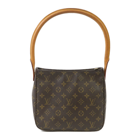LOUIS VUITTON LV GHW Looping MM Shoulder Bag M51146 Monogram Brown v4
