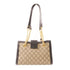GUCCI GG GHW Padlock Shoulder Bag 498156 Coated Canvas Brown/Black