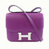 HERMES PHW Constance Mini Shoulder Bag Evercolor Leather Anemone Purple