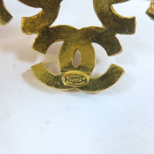 CHANEL CC Brooch Pin Metal Gold v1