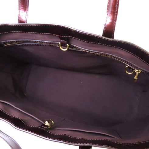 LOUIS VUITTON LV GHW Wilshire GM Handbag M91664 Monogram Vernis Wine-Red