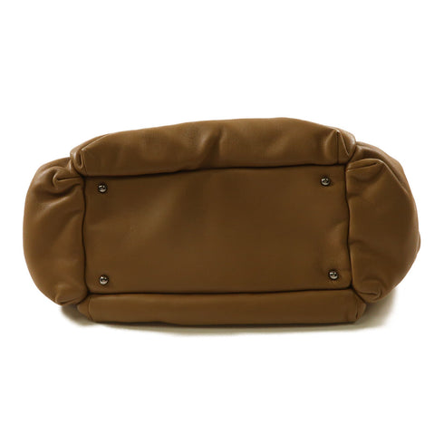 CHANEL CC SHW Chain Shoulder Bag Lambskin Leather Light Brown