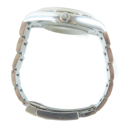 ROLEX Datejust Automatic Watch 116334 18K White Gold Stainless Steel Black #18cm