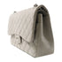 CHANEL Quilted CC SHW Classic Jumbo Chain Shoulder Bag Calfskin Leather Grey